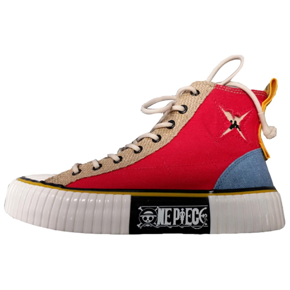 Kappa One Piece Anti-Slip And Wear-Resistant Lightweight High-Top Canvas Shoes Unisex Red Blue Brown