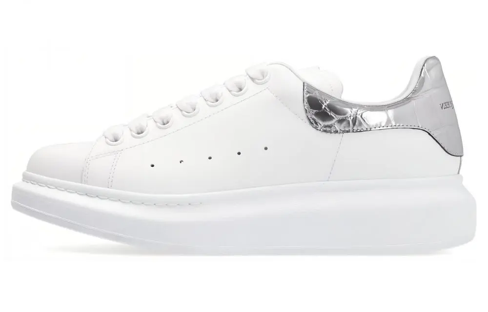 Alexander McQueen Oversized Sneaker 'Silver Crocodile' Women's