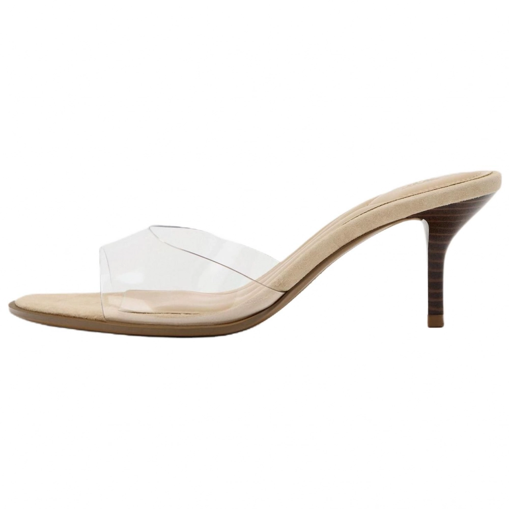 ZARA Abrasion Resistant Slide Slippers Women's Light Beige