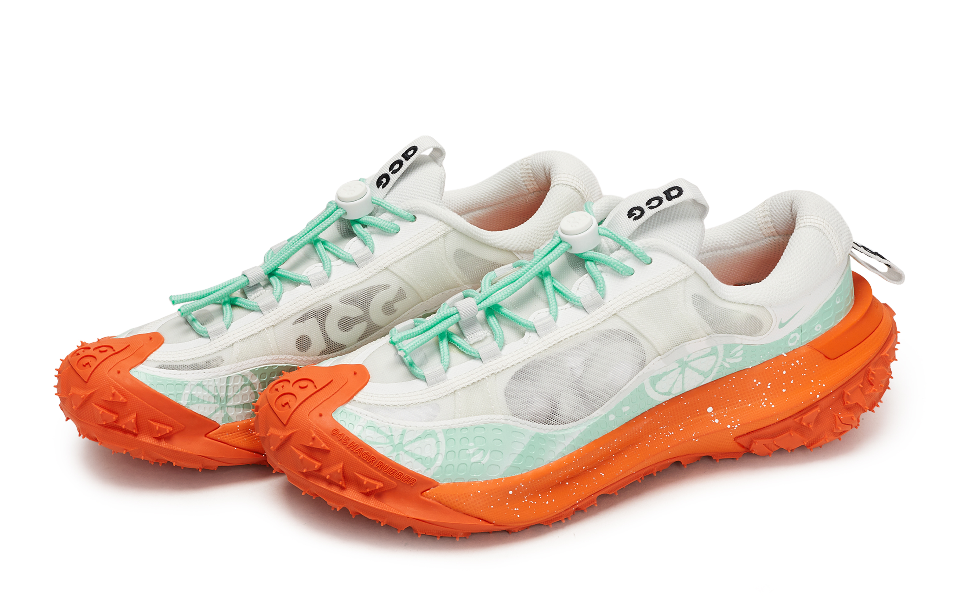 Nike ACG Mountain Fly 2 Orange Soda Abrasion Resistant Low Top Hiking Shoes Men's White Orange Cyan купить в интернет-магазине Yoocart с быстрой доставкой по России.