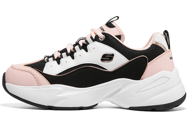 Skechers Sport Low Top Casual Shoes Women's Black Pink Red