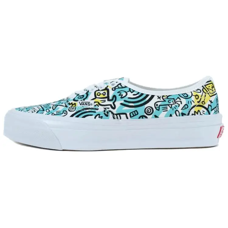 Val Surf X Brady Smith x Vans Premium LX Authentic 44 Abrasion Resistant Low top Skateboard Shoes Unisex Blue Yellow