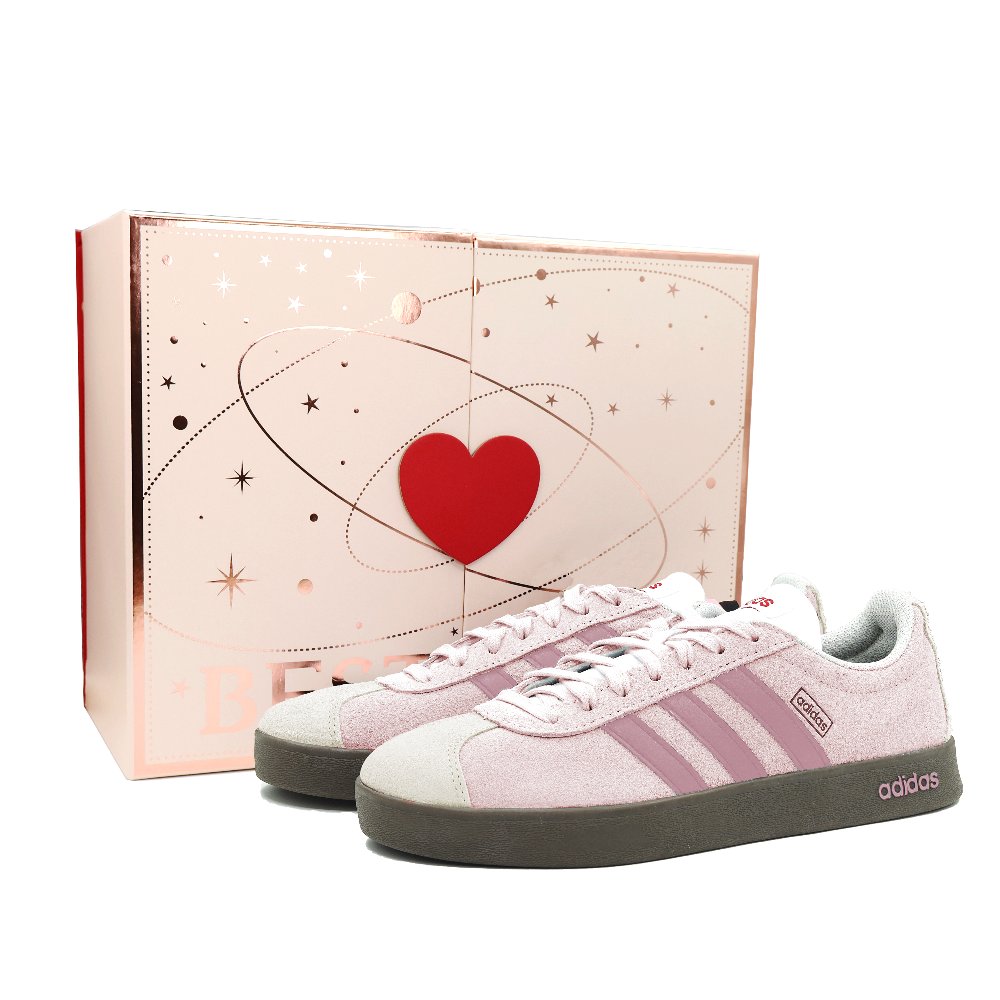 Adidas Neo VL Court 2.0 Slip-Resistant Low-Top Skateboard Shoes Unisex Pink