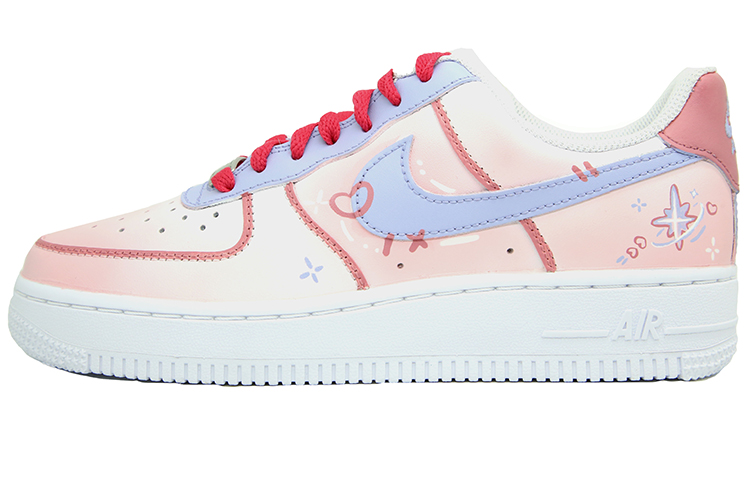 Nike Air Force 1 Low Graffiti Journal Low-Top Skateboard Shoes Women's Pink White