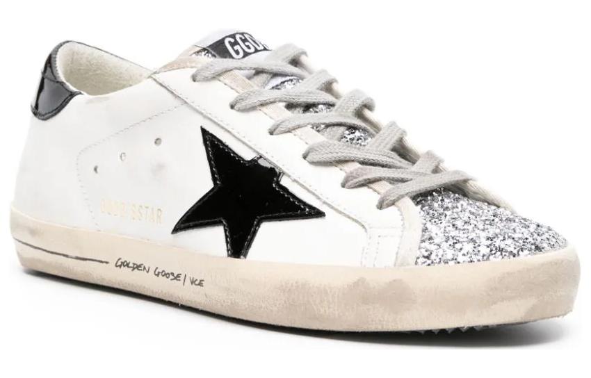 Golden Goose Super Star White Black Silver Glitter Women's купить в интернет-магазине Yoocart с быстрой доставкой по России.