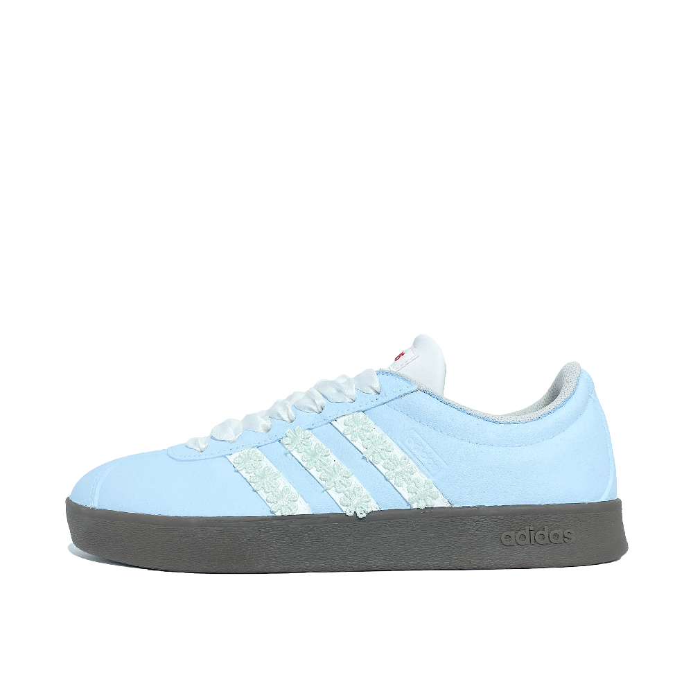 Adidas Neo VL Court 2.0 Little Orchid Lightweight Low Top Skateboard Shoes Unisex Blue White
