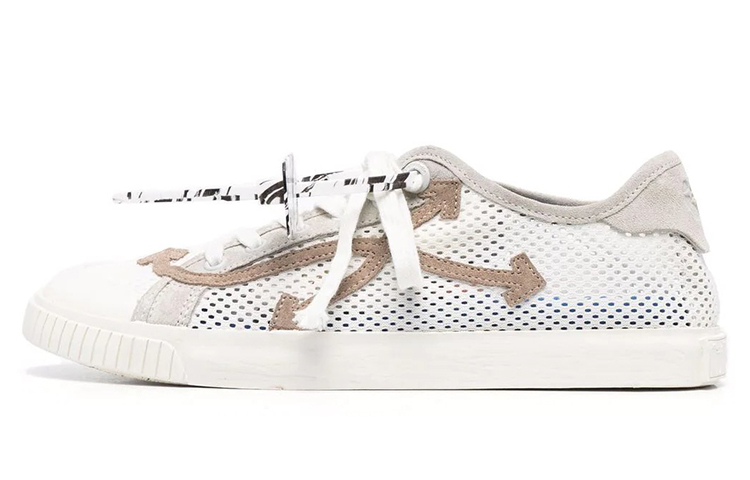 OFF WHITE New Low Vulcanized Meshnet White Beige