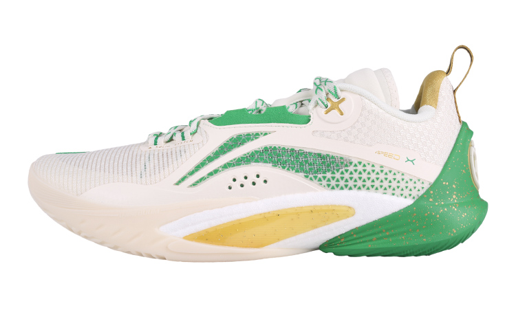 LiNing Speed 10 Cushioning, Slip Resistant, Abrasion Resistant, Breathable Low Top Basketball Shoes Men's Green