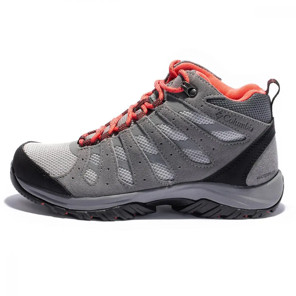 Columbia Slip Resistant Abrasion Resistant Shock Absorbers Mid top Mountaineering Hiking Shoes Women's Gray Orange