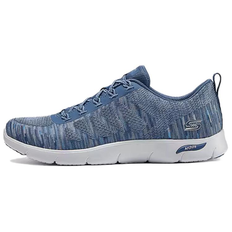 Skechers Low Top Casual Running Shoes Women's Dark Gray Blue