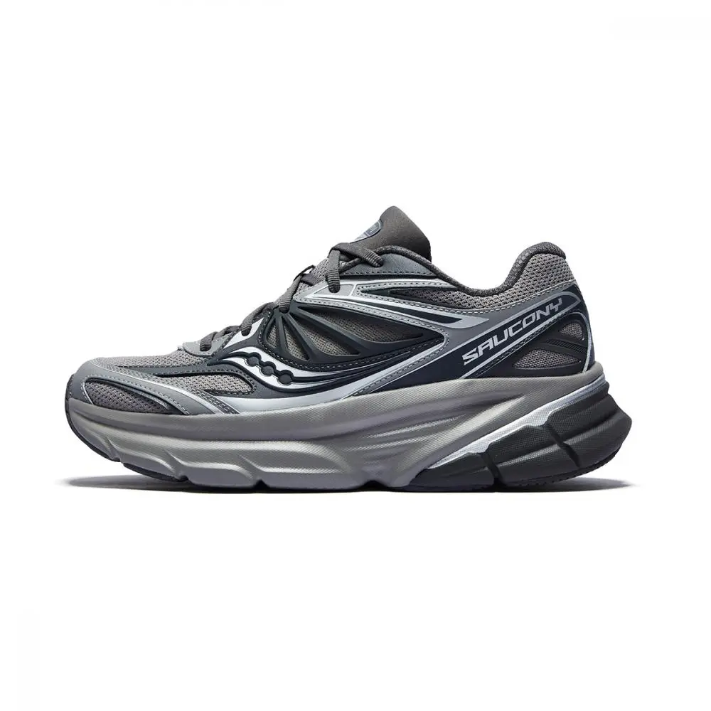 Saucony Anti-Slip Wear-Resistant Low-Top Casual Shoes Unisex Gray
