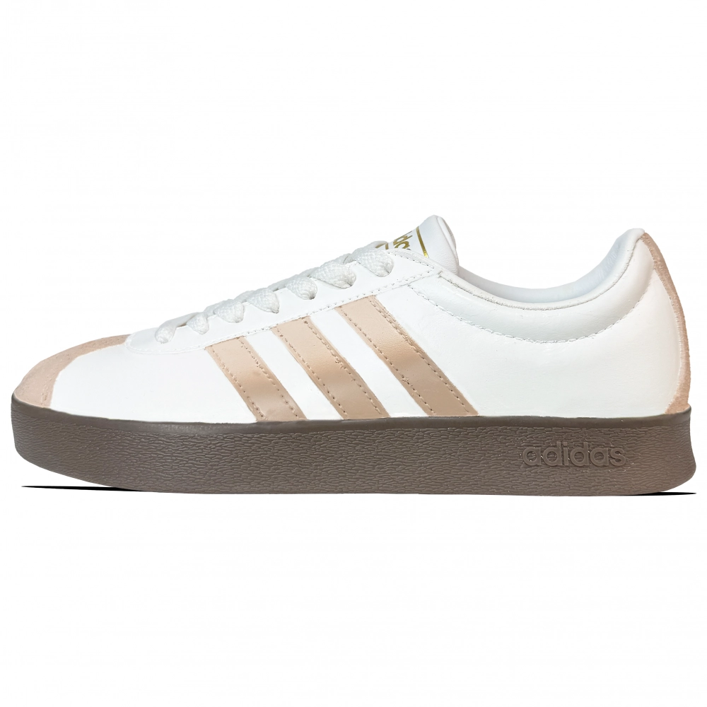 Adidas VL COURT 2.0 Wear resistant And Lightweight Low top Skateboard Shoes Unisex White Brown