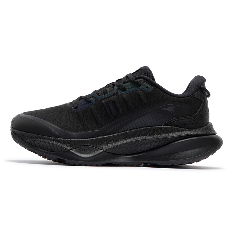 361° Red Flame 4 Anti-Slip Wear-Resistant Low-Top ETPU Casual Running Shoes Men's Black Gray