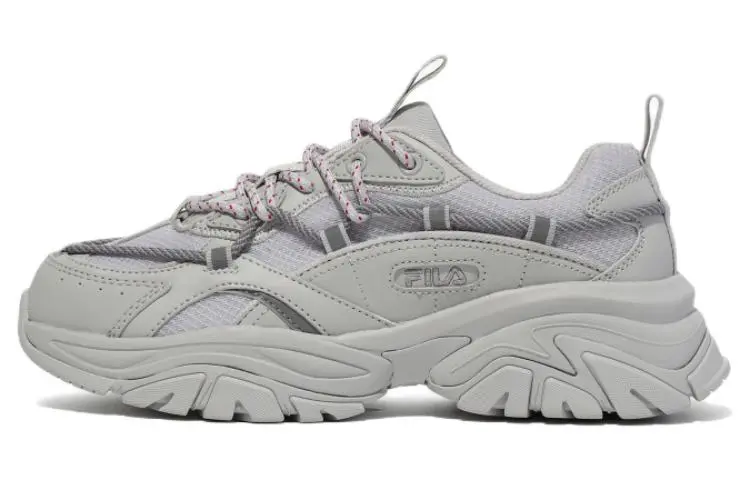 FILA Twinepatch Breathable And Lightweight Low top Casual Shoes Unisex Ecru Korean Style