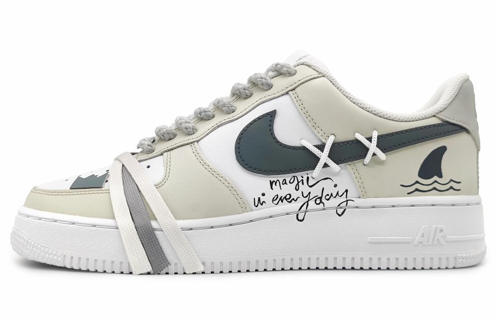 Nike Air Force 1 Coverage Warm Low-Top Skateboard Shoes Men's Beige Apricot