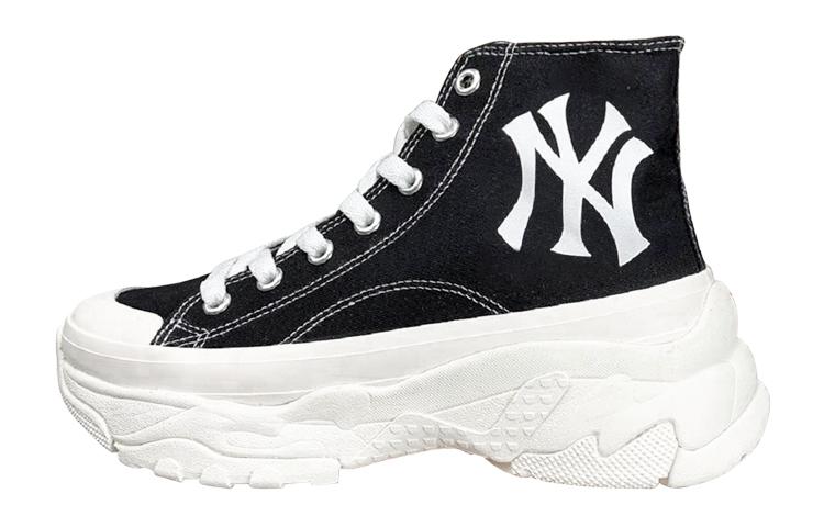 MLB Chunky High Canvas Shoes Unisex High-Top Black
