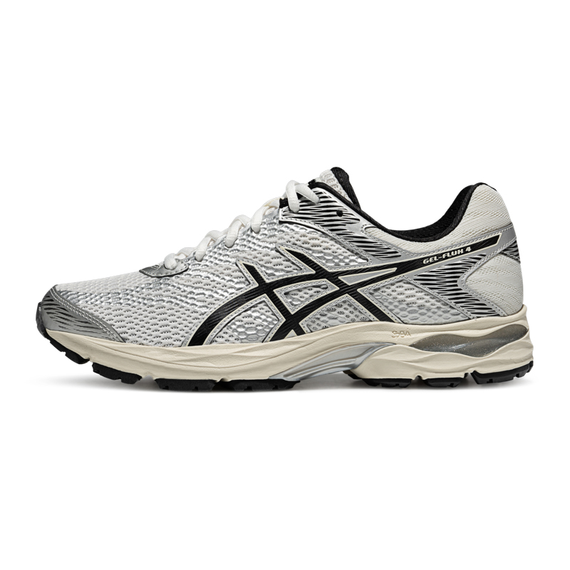 Asics Gel Flux 4 Low Top Casual Running Shoes Men's White Silver