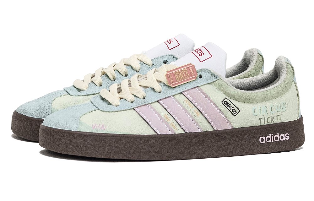 Adidas Neo VL Court Lifestyle Skateboard Shoes Unisex Low Top Green/Blue/Pink