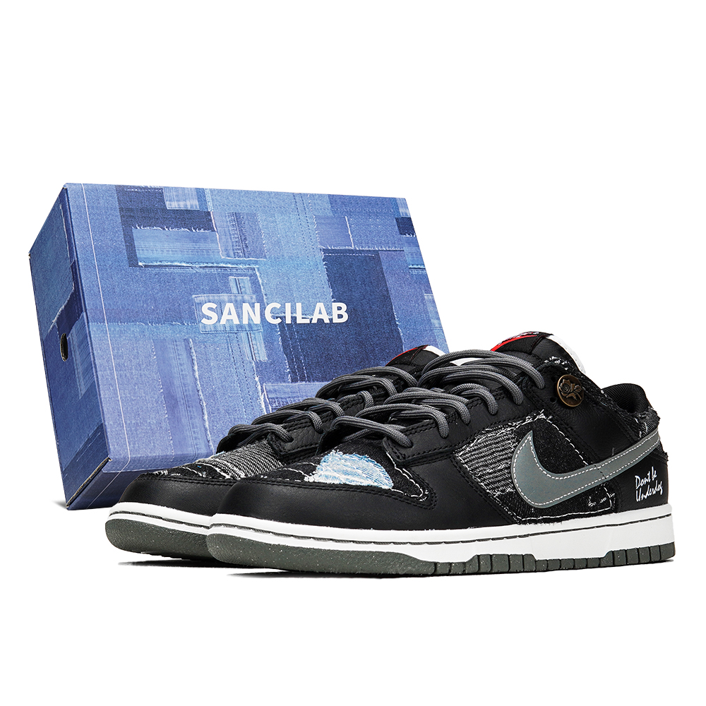 Nike Dunk Low Top Skateboard Shoes Men's Black