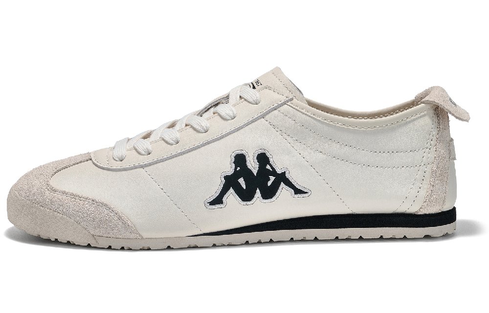 Kappa Back to Back Anti Slip Wear Resistant Low Top Skateboard Shoes Unisex Winter Day White Black