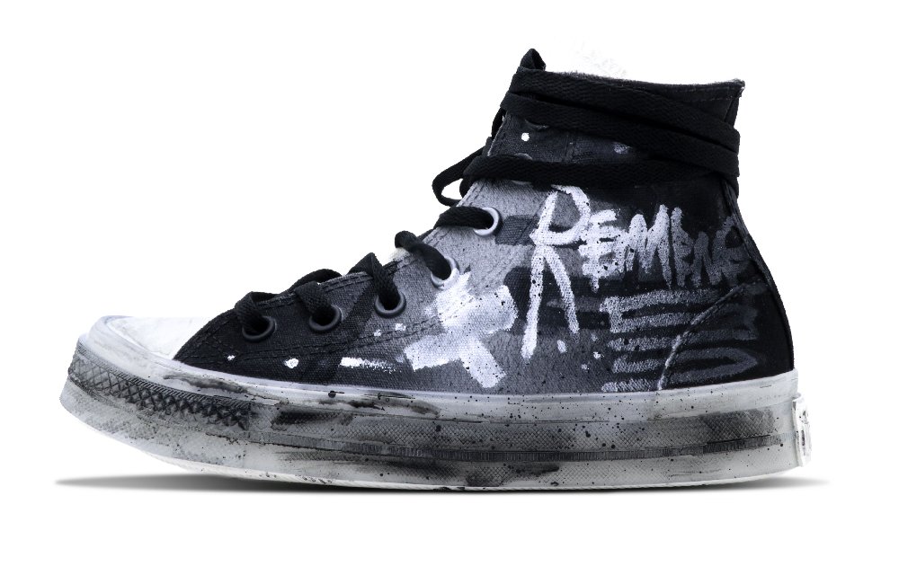 Converse All Star CX Anti-Slip And Wear-Resistant Lightweight Support High-Top Canvas Shoes Unisex Black Gray Color