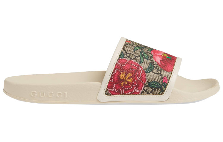 GUCCI Women's Gg Slide 'Flora Print Beige' Women's