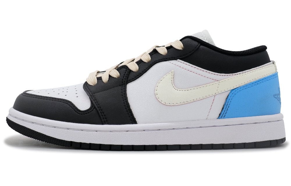 Jordan Air Jordan 1 Low Top Vintage Basketball Shoes Unisex Black Blue White