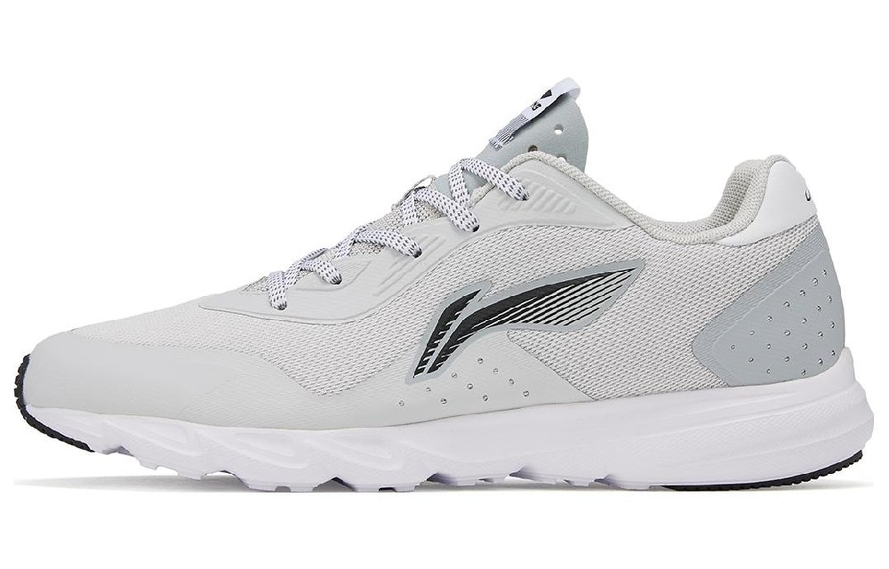 LiNing Slip Resistant, Breathable, Lightweight Low Top Running Shoes Men's Gray