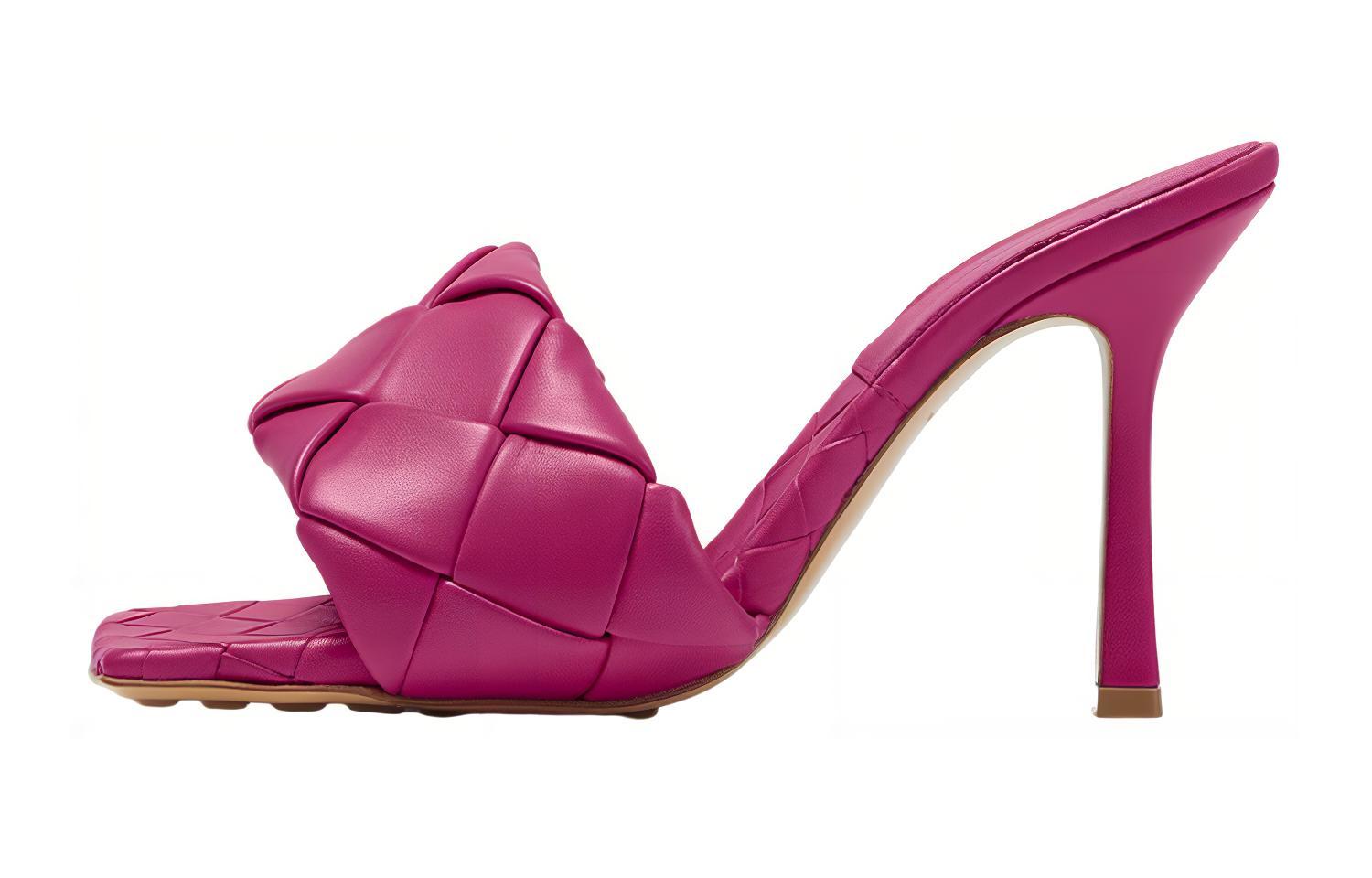 Bottega Veneta Lido Slide Slippers Women's Fuchsia