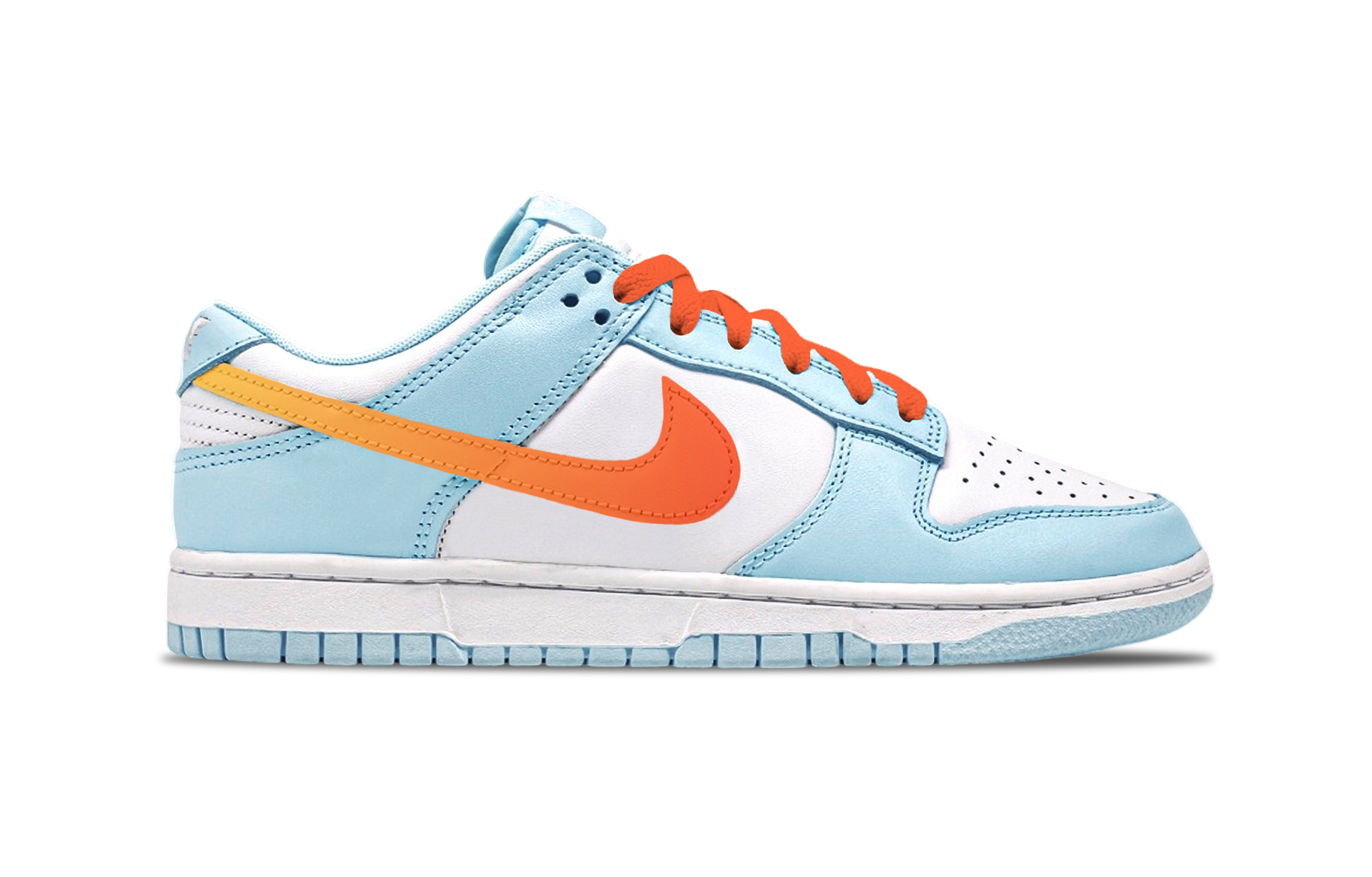 Nike Dunk Sunlight Sea Salt Abrasion Resistant Low Top Skateboard Shoes Women's Orange Blue купить в интернет-магазине Yoocart с быстрой доставкой по России.