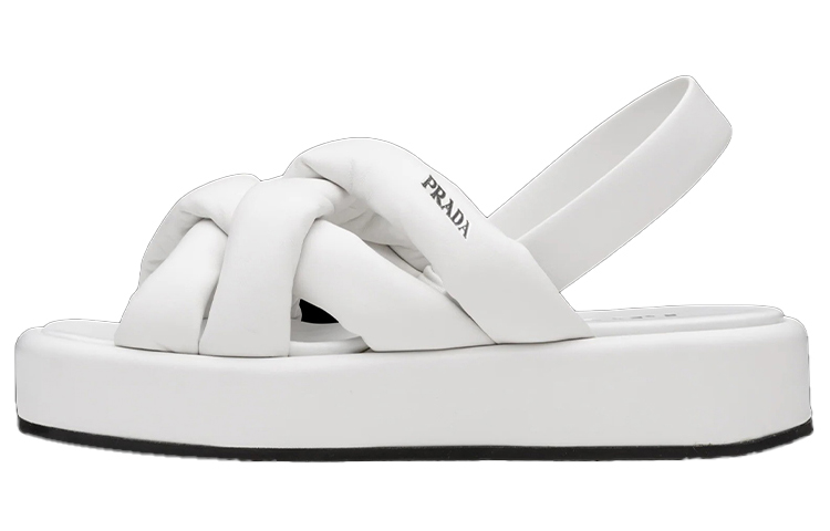 PRADA Nappa Casual Sandal Women's White