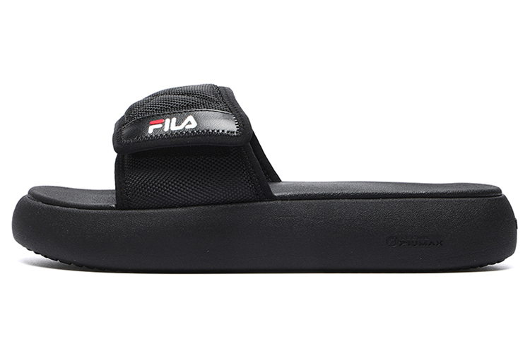 FILA FUSION DONUT DX Rubber Sole Slip-Resistant Slide Slippers Women's Black White