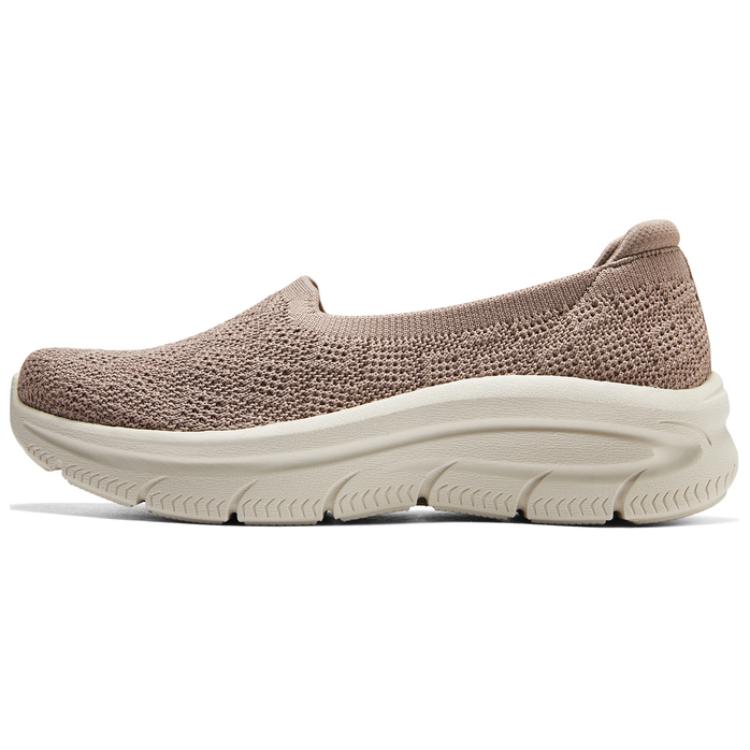 Skechers Go Walk Fle Cushioning Wear-Resistant Breathable Lightweight Rebound Low-Top Casual Shoes Women's Brown