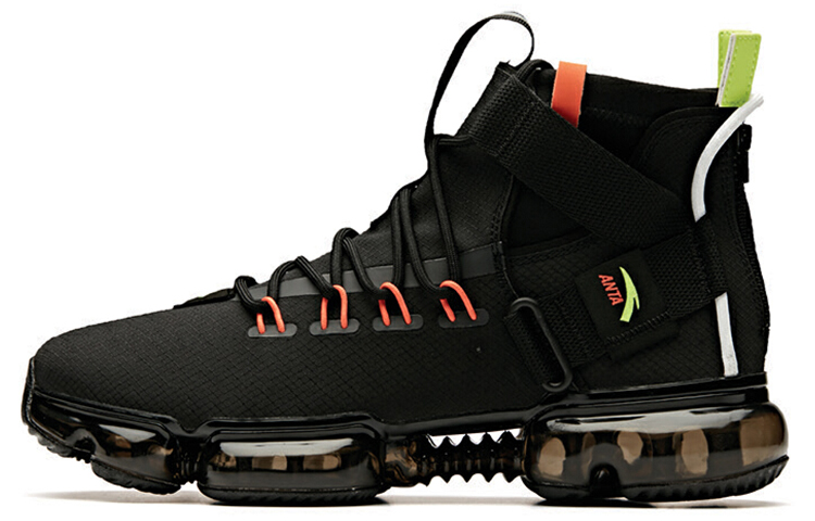 ANTA Casual Shoes Men High-Top Black Orange