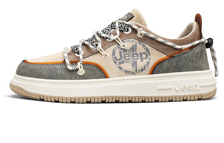 Jeep Low Top Skateboard Shoes Men's Apricot