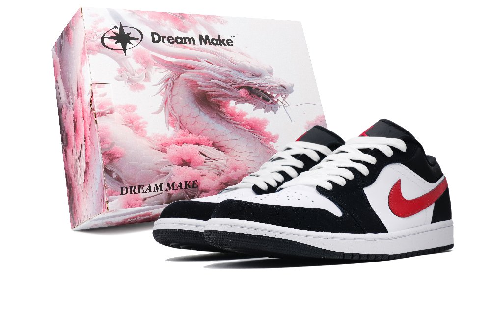 Jordan Air Jordan 1 Low Top Vintage Basketball Shoes Men's Black White