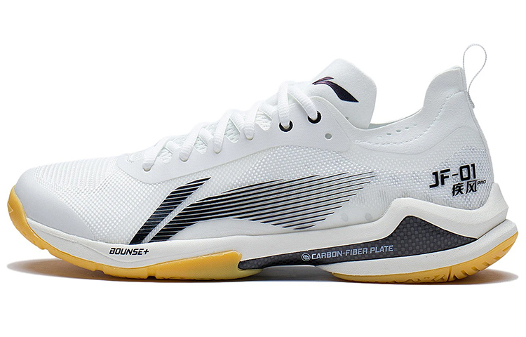 LINING Sprint Pro Badminton Shoes Unisex Low top Standard White/Black
