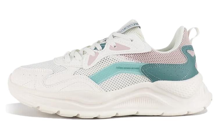361° Anti-Slip Wear-Resistant Low-Top Casual Shoes Women's White Cyan
