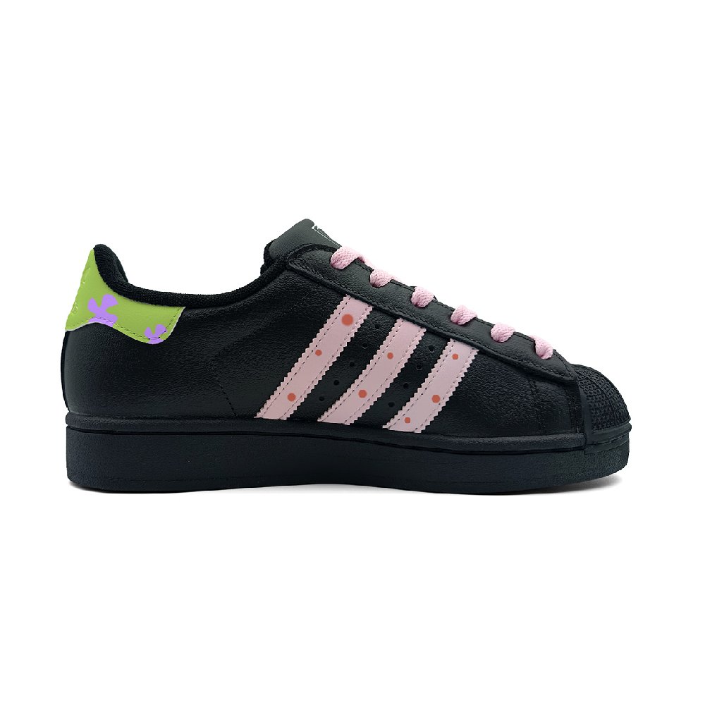 Adidas Originals Superstar 2 Low Top Skateboard Shoes Unisex Black Pink