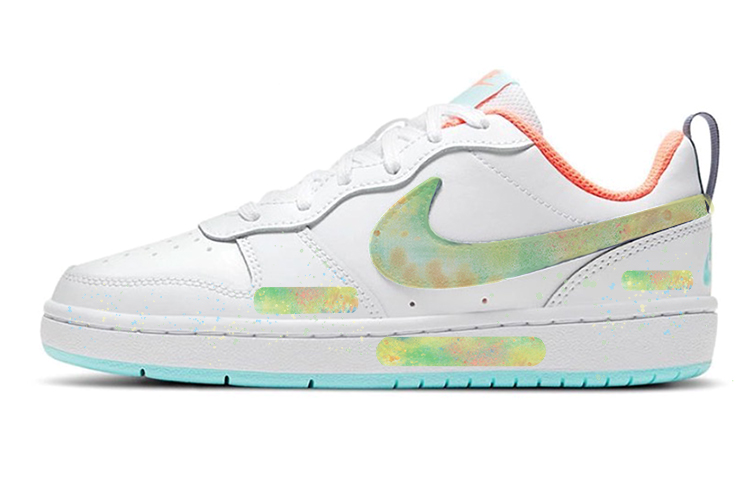 Nike Court Borough Low Low-Top Skateboard Shoes Women's White Green