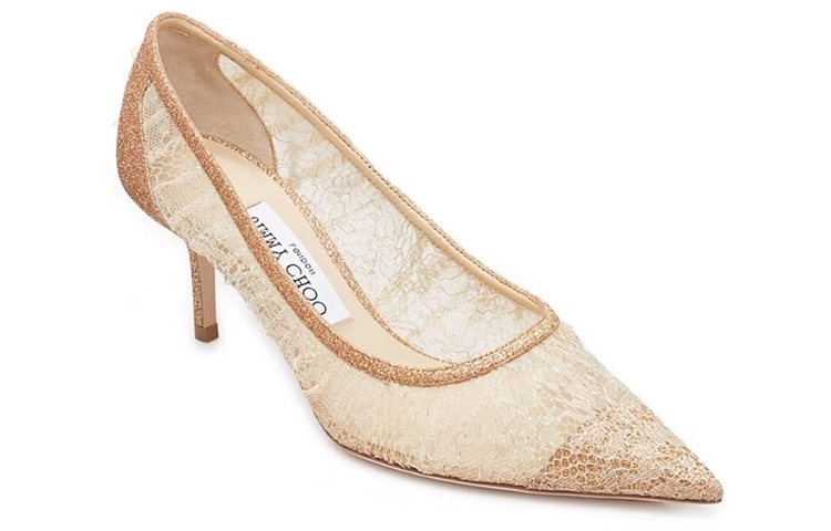 Jimmy Choo LOVE Slim Heel High Heels 6.5cm Women's Gold