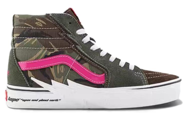 Vans SK8 Hi X Aape 'Bolt Green Camo' купить в интернет-магазине Yoocart с быстрой доставкой по России.