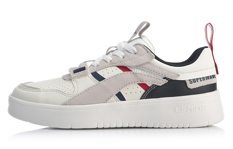 LiNing Superwave Anti Slip Wear Resistant Low Top Sports Casual Shoes Men's White Gray