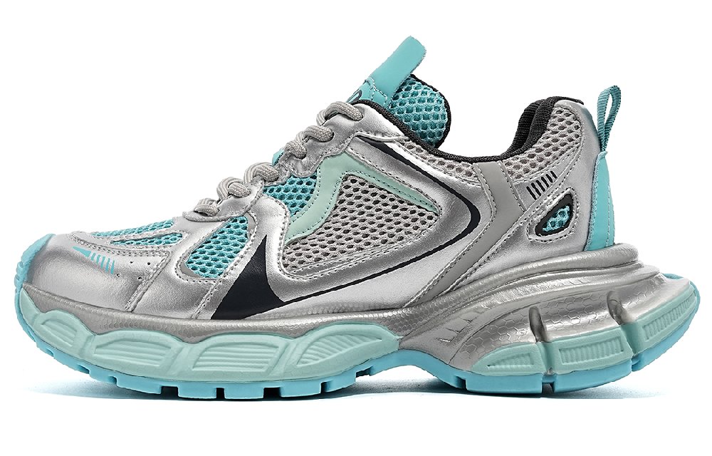 EBLAN Low Top Chunky Sneakers Women's Gray Blue