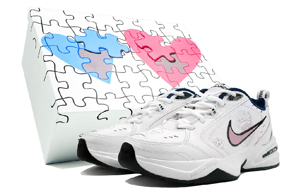 Nike Air Monarch 4 Low Top Chunky Sneakers Unisex White