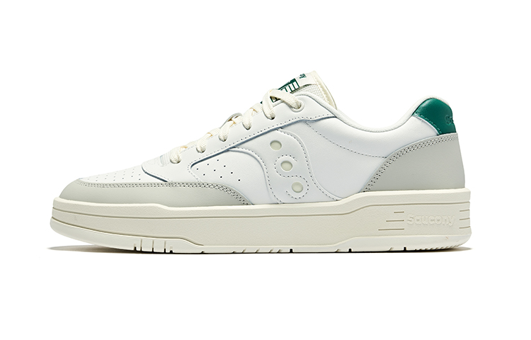 Saucony CROSS JZ Cushioning Coverage Low Top Casual Running Shoes Unisex White Gray Green