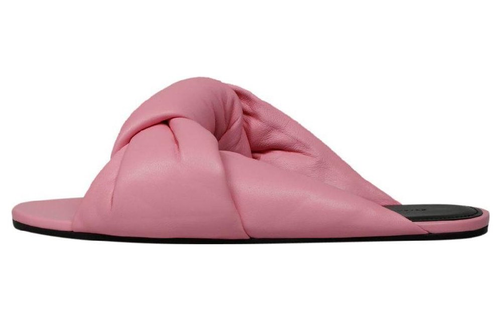 Balenciaga Drapy Leather Slides 'Pink' Women's