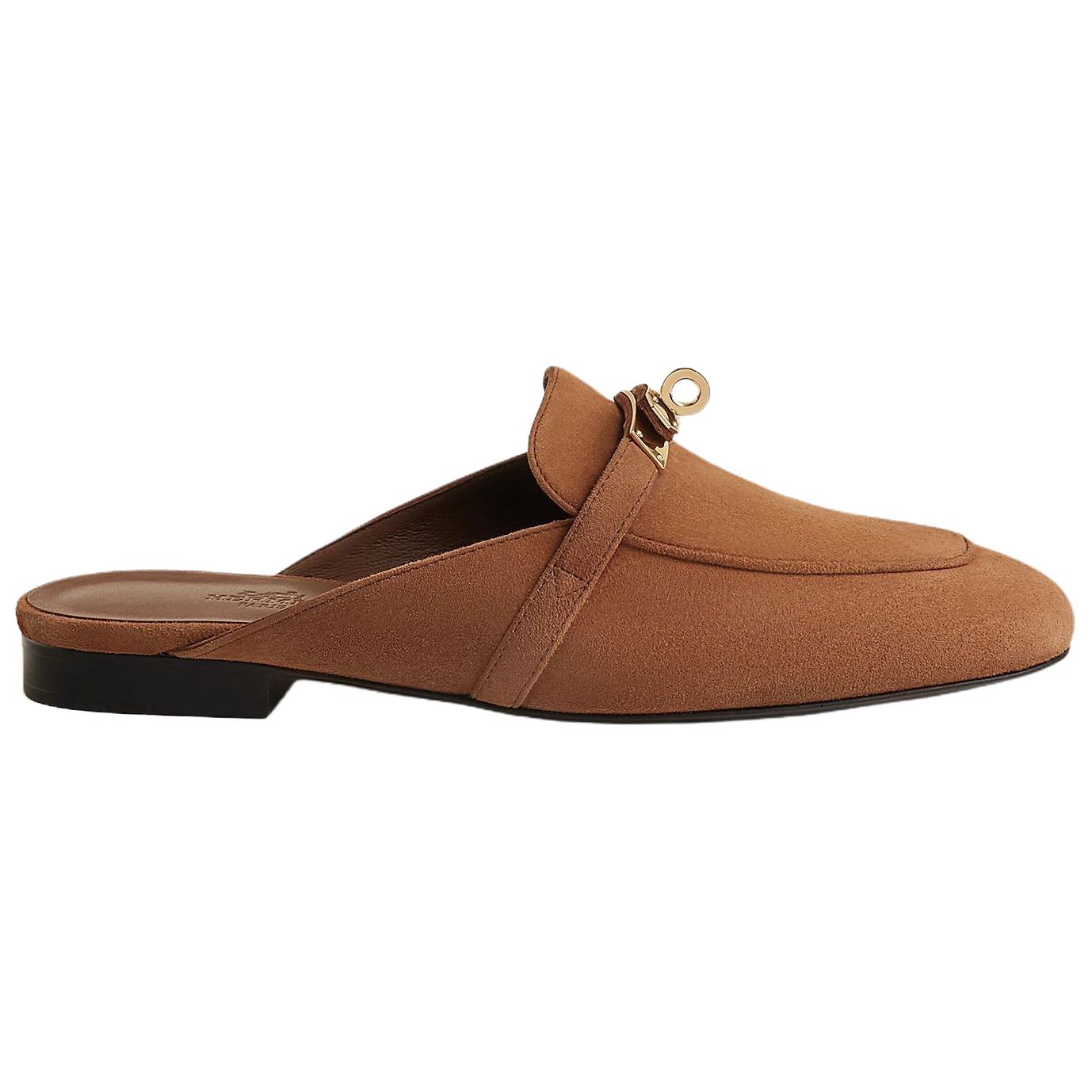 HERMES Closed Toe Slippers Women's Brown купить в интернет-магазине Yoocart с быстрой доставкой по России.