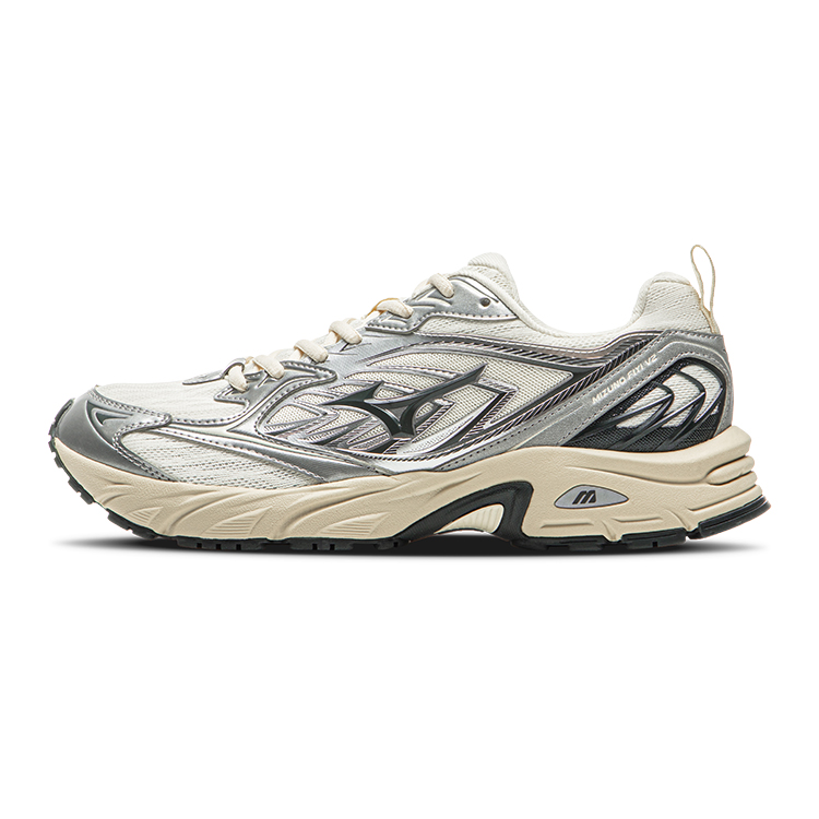 Mizuno FIYI V2 Low Top Running Shoes Unisex Ecru Silver