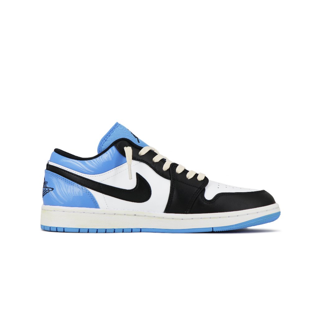 Jordan Air Jordan 1 Low top Vintage Basketball Shoes Men's Blue White Black